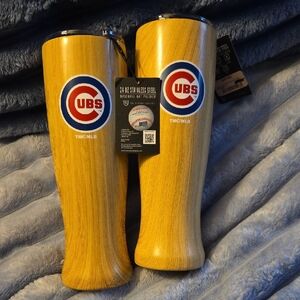 Chicago Cubs Stainless Steel Baseball Bat Mug - Tan